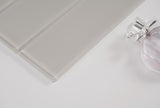 Glass Subway Tile, Oracle Collection, GTSU 002- Silver Gray, 3"X12", 4 Pieces per SQFT