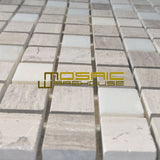 Marble Mosaic Tile, "Soul Collection", MM 1201 - Surge, Chip Size 1"X1", 12"X12", Polished