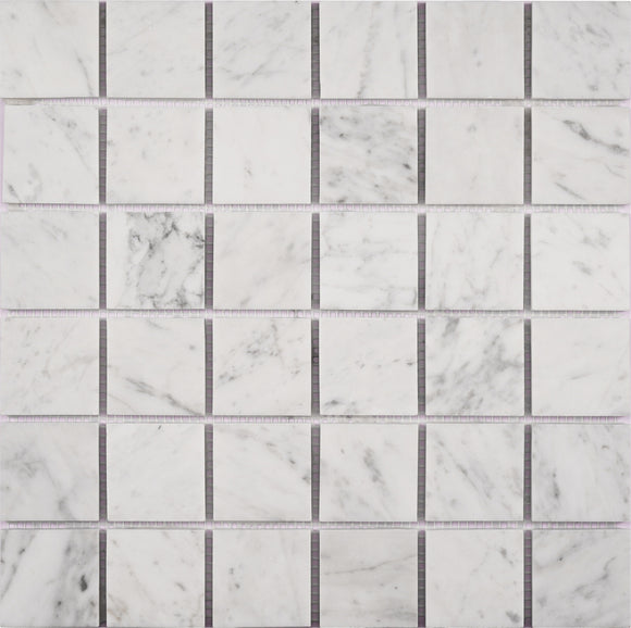 Carrara White Marble Mosaic Tile, CWMM0202 - 2