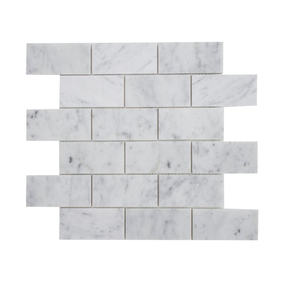 Carrara White Marble Mosaic Tile, CWMM0204 - 2