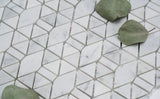 Carrara White Marble Mosaic Tile, CWMM1TRI - Triangle, 12"X10-3/4"X3/8", Polished