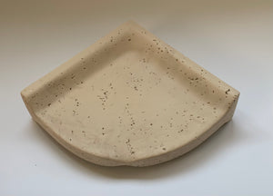 Artificial Stone Resin Shower Corner Shelf Bath Accessories (Light Travertine)