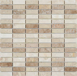 Marble Mosaic Tile, "Nevada Collection", MM 3201 - Loaf, Chip Size 5/8"X2", 12"X12"X5/16", Polished