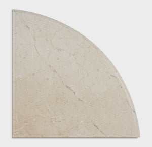 Crema Marfil Marble Accessory, CMMT9SHE - Corner Shelf, 9"X9"X5/8", Both Sides Polished