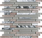 Glass and Stone Mosaic Tile, "Horizon Collection", GM 3105 - Milky Way, 12"X12"X5/16"