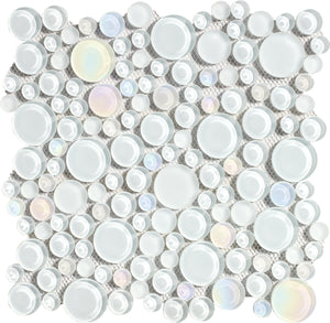 Glass Mosaic Tile, "Bubble Collection", GM4101 - Mist, 12"X12"