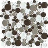 Glass Mosaic Tile, "Bubble Collection", GM 4102 - Tapioca, 12"X12"