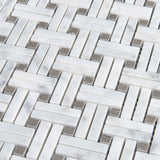Marble Mosaic Tile, "Knot Collection", MM 7201 - Basket, 12"X12", Polished