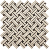 Marble Mosaic Tile, "Knot Collection", MM 7203 - Patch, 12"X12", Polished