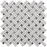 Marble Mosaic Tile, "Knot Collection", MM 7204 - Grid, 12"X12", Polished