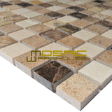 Marble Mosaic Tile, "Soul Collection", MM1203 - Breeze, Chip Size 1"X1", 12"X12", Polished