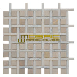 Marble Mosaic Tile, "Apartment Collection", MM 7102 - Miami, 12"X12", Polished