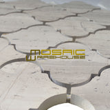 Marble Mosaic Tile, "Lantern Collection", MM 9202 - White Oak, Chip Size 3"X3", 12"X10-1/2", Polished