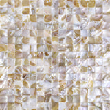 Peel and Stick 3D Wall Decor Genuine Mother of Pearl Shell Mosaic Tile, PSSM 103 - Oil Flower, 12"X12"X0.079"(2MM)