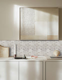 Thala Grey Marble Mosaic Tile, TGMM3HEX-A-H, 2-7/8"X2-7/8'' Hexagon, 11-3/4"X10"X3/8", Honed