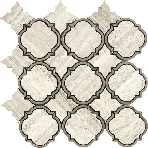 Waterjet Design Marble Mosaic Tile, WJM 3006- Harmony, 10-1/2