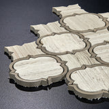 Waterjet Design Marble Mosaic Tile, WJM 3006- Harmony, 10-1/2"X10-1/2", Polished