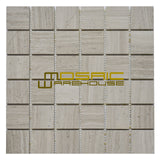 White Oak Marble Mosaic Tile, WOMM0202, Chip Size 2"X2" Square, Polished