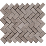 White Oak Marble Mosaic Tile, WOMM1CRO, Chip Size 1"X2" Herrringbone, Polished